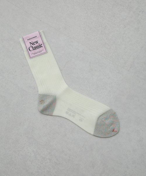 MARCOMONDE／wide rib bicolor socks