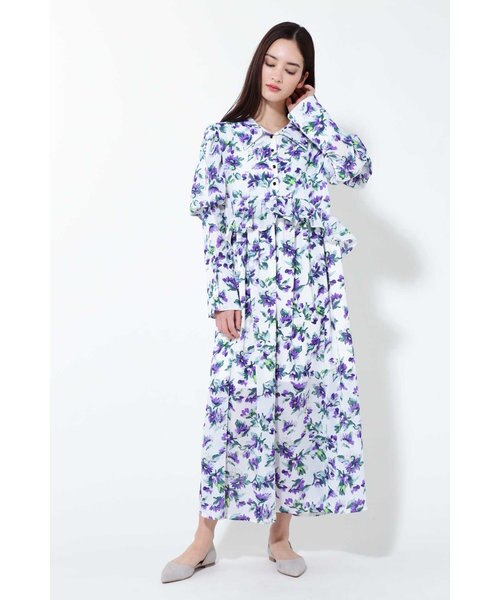 ヴァイオレットミディ丈ドレス Rosebud ローズバッド の通販 Mall