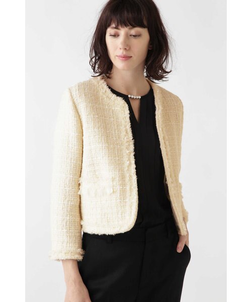 ◇《Endy ROBE》ノラツィードノーカラーブルゾン | JILL STUART（ジル  
