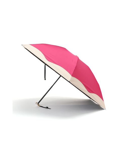 JILL STUART リボン 晴雨兼用折りたたみ傘① バイカラー柄 晴雨兼用傘