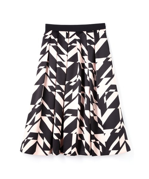 PINKY&DIANNEピンキーアンドダイアン幾何プリントメタルタックスカート