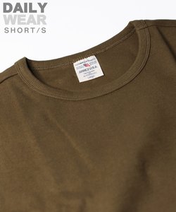 《DAILY／デイリー》RIB S／S CREW NECK T-SHIRT／リブ 半袖 クルーネック Tシャツ  デイリーウェア