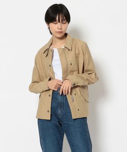 バックサテンストレッチ ミリタリージャケット／ BACK SATIN STRETCH MILITARY JACKET