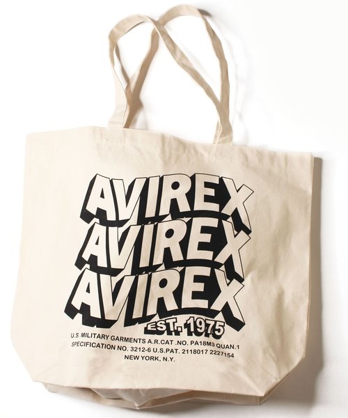 ウェーブ ロゴ トート バッグ／WAVE LOGO TOTE BAG／アヴィレックス