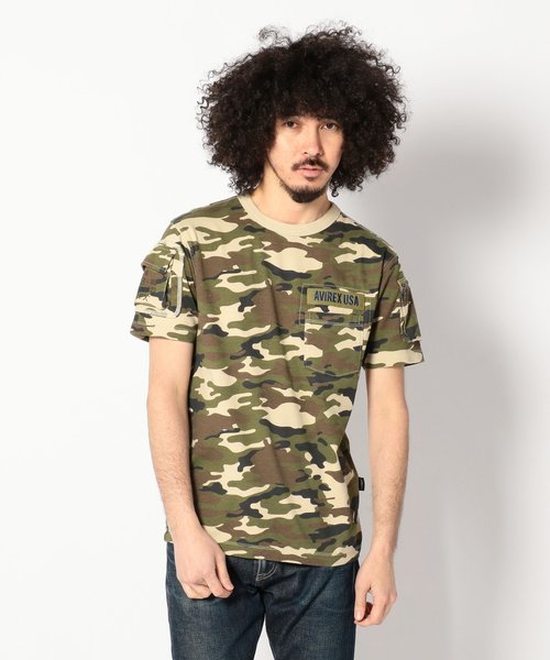 迷彩 ファティーグ TシャツS／S CAMOUFLAGE FATIGUE T-SHIRT | AVIREX