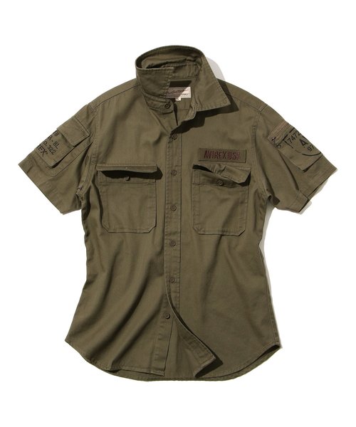 半袖ファティーグ カーキシャツ／S／S FATIGUE KHAKI SHIRT