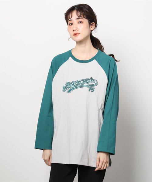 AVIREX USA75 RAGLAN L／S T-SHIRT／ ラグラン長袖ティーシャツ