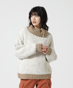 TURTLE MELANGE KNIT TOPS／ タートルメランジニットトップス