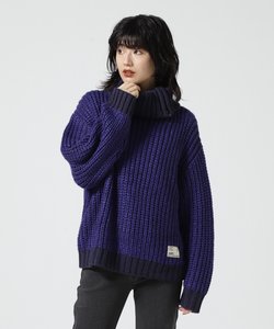 TURTLE MELANGE KNIT TOPS／ タートルメランジニットトップス