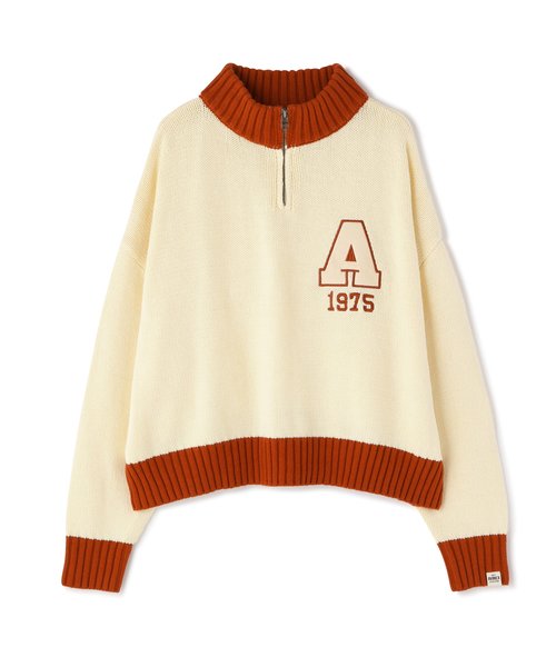 COLLEGE WAPPEN KINIT TOPS／ カレッジワッペンニットトップス