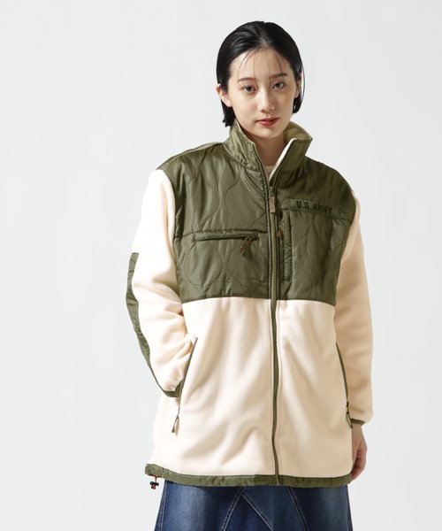 ≪直営店限定≫QUILT COMBI FLEECE JACKET／ キルトコンビ フリースジャケット AVIREX（アヴィレックス）の通販  mall