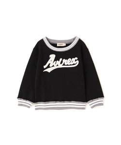 《KIDS》BASEBALL CREW NECK SWEAT／ベースボール ラインリブ クルーネック スウェット