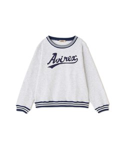 《KIDS》BASEBALL CREW NECK SWEAT／ベースボール ラインリブ クルーネック スウェット