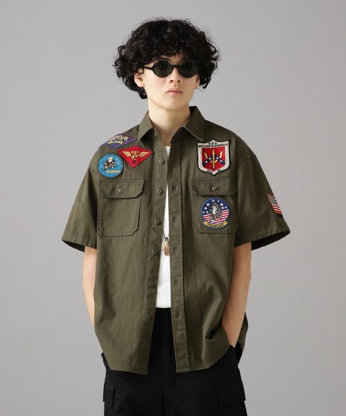 TOPGUN SHIRT SLEEVE SHIRT ／ トップガン 半袖 シャツ | AVIREX