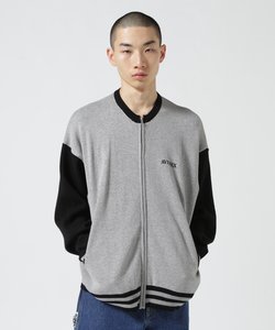 《直営店限定》RIB LINE ZIP KNIT／ リブラインジップニット