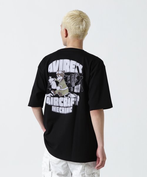 《WEB&DEPOT限定》CREW NECK T-SHIRT FLIGHT MECHANIC ／ クルーネック Tシャツ フライトメカニック