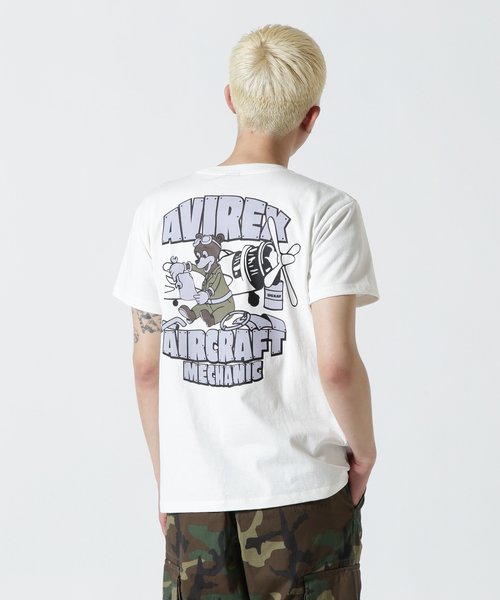 《WEB&DEPOT限定》CREW NECK T-SHIRT FLIGHT MECHANIC ／ クルーネック Tシャツ フライトメカニック