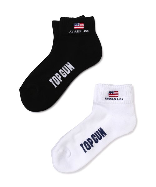 《直営店限定》TOP GUN LOW CREW SOCKS／トップガン ロウクルーソックス／AVIREX／アヴィレックス