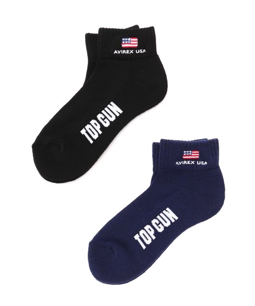 《直営店限定》TOP GUN LOW CREW SOCKS／トップガン ロウクルーソックス／AVIREX／アヴィレックス