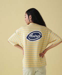 BACK PRINT BORDER TOPS／ バックプリントボーダートップス／Tシャツ