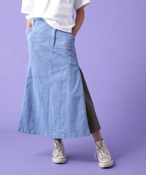 REMAKE STERETCH DENIM SIDE FLARE SKIRT | AVIREX（アヴィレックス