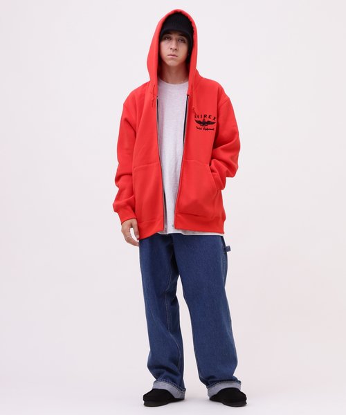 VARSITY LOGO SWEAT ZIP UP PARKA ／バーシティ ロゴ スウェット ジ