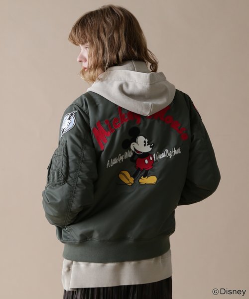 《Disney Collection》L-FLIGHT JACKET MICKEY ／ MA-1