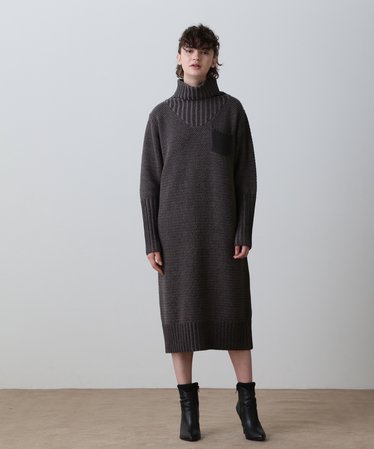 NEW TURTLE PATCH KNIT ONEPIECE／ タートルニットパッチワンピース