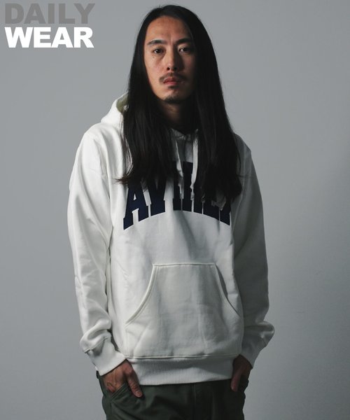 《DAILY／デイリー》PULLOVER SWEAT PARKA LOGO ／ プルオーバー スウェット パーカー ロゴ ／ AVIREX 