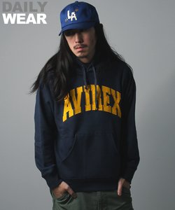 《DAILY／デイリー》PULLOVER SWEAT PARKA LOGO ／ プルオーバー スウェット パーカー ロゴ ／ AVIREX 