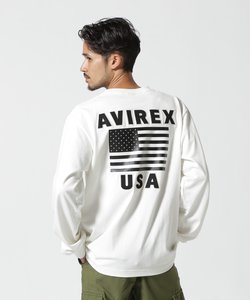《WEB&DEPOT限定》AMERICAN FLAGS L／S T-SHIRT ／ アメリカン フラッグス 長袖 Tシャツ ／ AVIREX