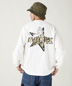 《WEB限定》CAMOUFLAGE STAR & PINUP GIRL L／S T-SHIRT ／ 