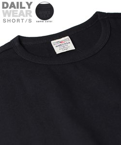 《DAILY／WEB限定》RIB S／S CREW NECK T-SHIRT／同色プリント リブ 半袖 クルーネック Tシャツ  デイリー