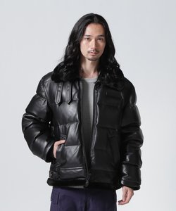 LEATHER DOWN BOMMER JACKET ／ レザー ダウン ボマー ジャケット