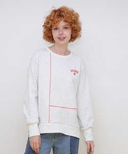 COLOR STITCH SWEAT SHIRT／カラーステッチ スウェットシャツ