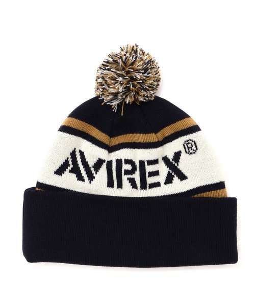 BONBON LOGO KNIT CAP ／ ボンボン ロゴ ニットキャップ ／ AVIREX