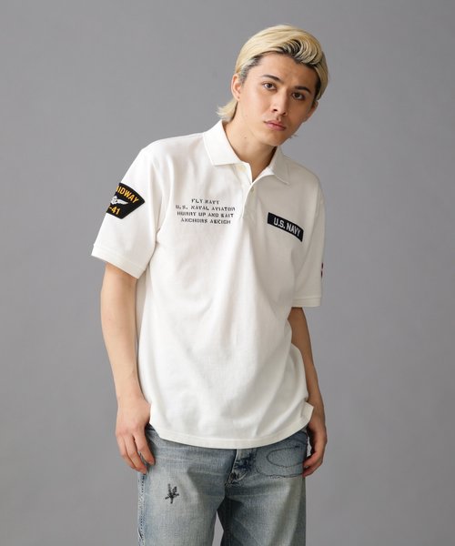 ネイバル パッチド ポロシャツ／NAVAL PATCHED POLO SHIRT