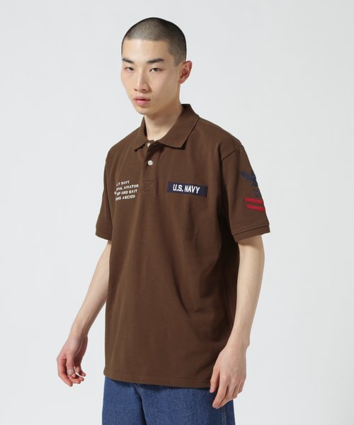 ネイバル パッチド ポロシャツ／NAVAL PATCHED POLO SHIRT