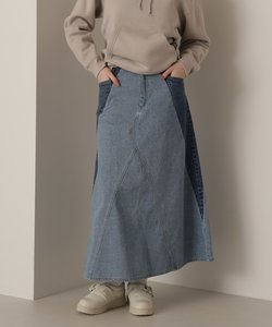 《WEB&DEPOT限定》DENIM BICOLOR SKIRT／デニムバイカラースカート