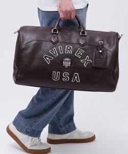 《直営店別注》VARSITY LEATHER DUFFLE BAG ／ バーシティレザー　ダッフル バッグ