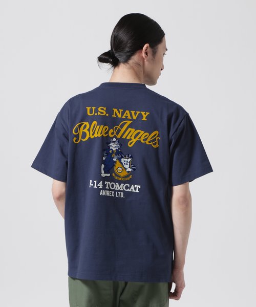 《直営店限定》BLUE ANGELS TOMCAT T-SHIRT ／ ブルーエンジェルス トムキャット Tシャツ ／ AVIREX ／ 