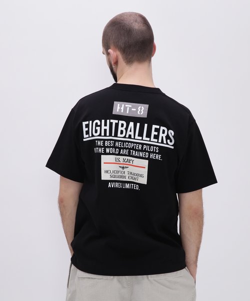 EIGHT BALLERS STENCIL PATCH T-SHIRT ／ エイトボーラーズ ステンシル パッチ Tシャツ ／ AVIREX