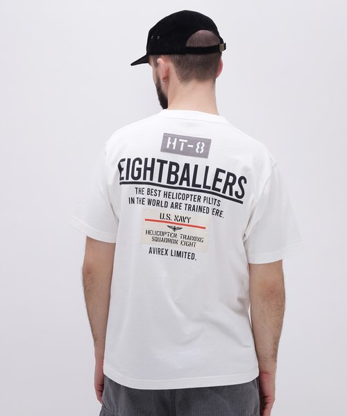 EIGHT BALLERS STENCIL PATCH T-SHIRT ／ エイトボーラーズ ステンシル パッチ Tシャツ ／ AVIREX
