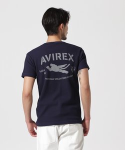 《WEB&DEPOT限定》MINI WAFFLE CREWNECK T-SHIRT ／ ミニワッフル クルーネック Tシャツ ／ AVIRE