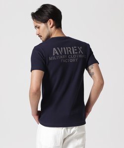 《WEB&DEPOT限定》MINI WAFFLE V NECK T-SHIRT ／ ミニワッフル Vネック Tシャツ ／ AVIREX