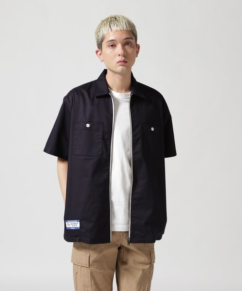 《WEB&DEPOT限定》S／S ZIP UP WORK SHIRT ／ ショートスリーブ ジップアップ ワークシャツ ／ AVIREX ／