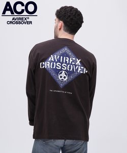 《CROSSOVER》BANDANA PATCH LONGSLEEVE T-SHIRT ／ バンダナ パッチ 長袖Tシャツ ／ AVIREX