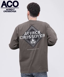 《CROSSOVER》BANDANA PATCH LONGSLEEVE T-SHIRT ／ バンダナ パッチ 長袖Tシャツ ／ AVIREX