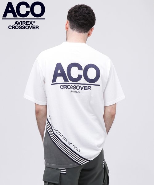 《CROSSOVER》LINE T-SHIRT ／ クロスオーバー ライン Tシャツ ／ AVIREX ／ アヴィレックス
