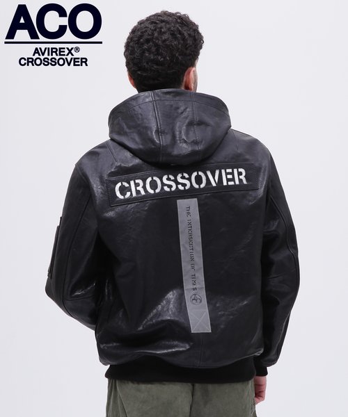 《CROSSOVER》LEATHER CWU PARKA ／ レザー CWU パーカー ／ AVIREX ／ アヴィレックス